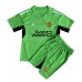 Günstige Manchester United Torwart Babykleidung Heim Fussballtrikot Kinder 2023-24 Kurzarm (+ kurze hosen)